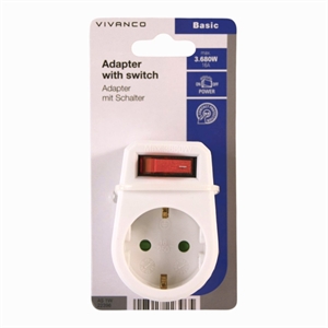 Adapter med afbryder kontakt Universal.